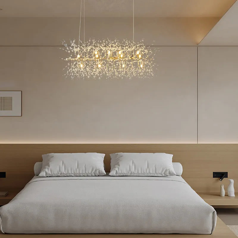 Chandelier – Gold Chrome Ceiling Light for Dining Room